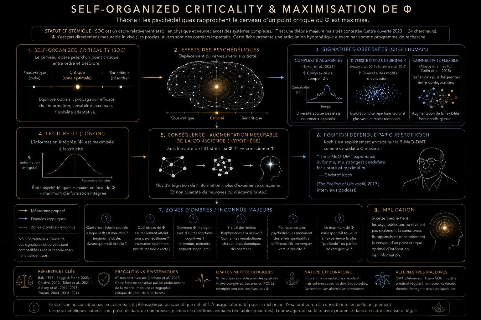 Criticalité auto-organisée & maximisation de Φ